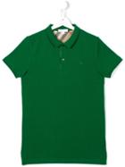 Burberry Kids Logo Polo Shirt, Boy's, Size: 14 Yrs, Green