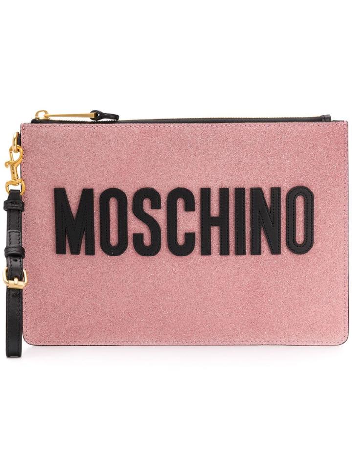 Moschino Glitter Pouch - Pink