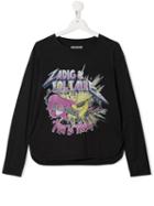 Zadig & Voltaire Kids Teen Guitar Print Long-sleeved T-shirt - Grey