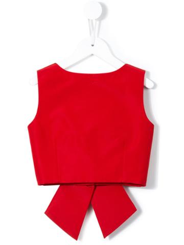 Little Bambah - Diana Backless Bow Top - Kids - Silk - 12 Yrs, Red