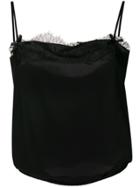 Twin-set Lace Trim Vest Top - Black