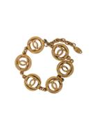 Chanel Vintage Round Cc Bracelet - Metallic