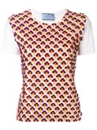 Prada Vintage Floral Embroidered Top - White