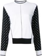 Stella Mccartney Dot Pattern Sleeve Jumper, Women's, Size: 44, White, Virgin Wool/silk