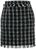 Msgm Tweed Mini Skirt - Black