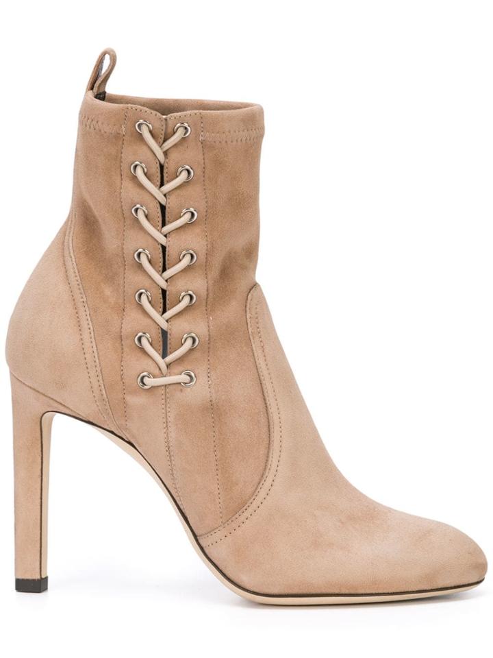 Jimmy Choo Mallory Boots - Nude & Neutrals