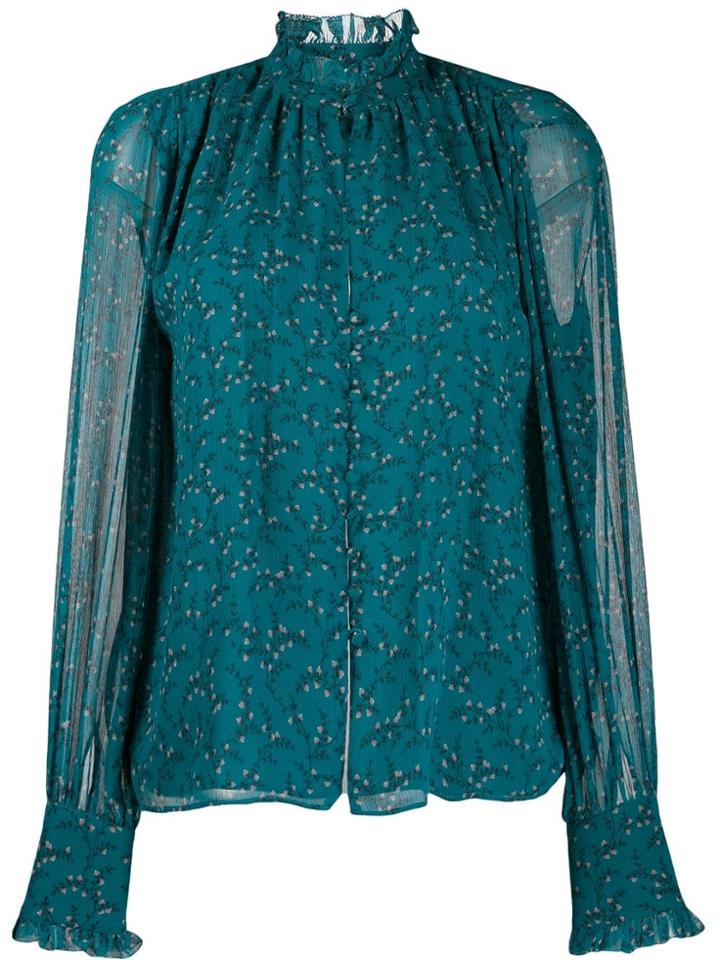 Jonathan Simkhai Floral Print Shirt - Blue