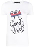 Love Moschino Tape Print T-shirt - White