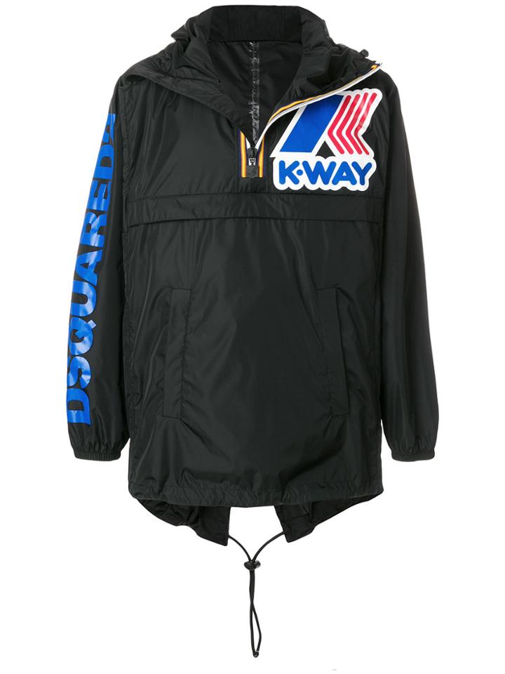 Dsquared2 Logo Print Windbreakers - Black