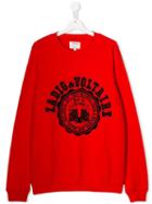 Zadig & Voltaire Kids Printed Logo Sweatshirt - Red