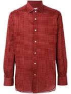 Kiton - Checked Shirt - Men - Cotton - 42, Red, Cotton