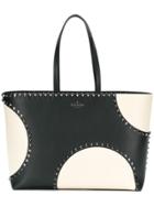 Valentino Valentino Garavani Rockstud Polka-dot Tote - Black
