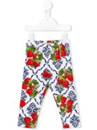 Monnalisa Strawberry Print Trousers, Toddler Girl's, Size: 18 Mth, Red