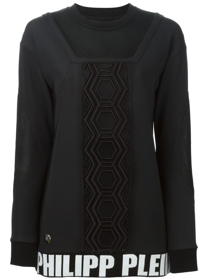 Philipp Plein Mesh Geometric Panel Sweatshirt