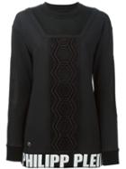 Philipp Plein Mesh Geometric Panel Sweatshirt