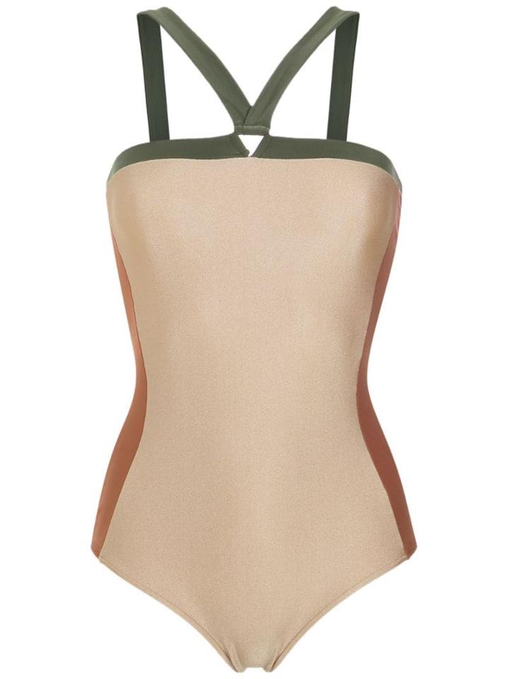 Adriana Degreas Panelled Swimsuit - Neutrals