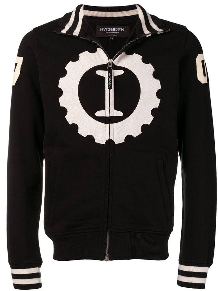 Hydrogen Italian Flag Cardigan - Black