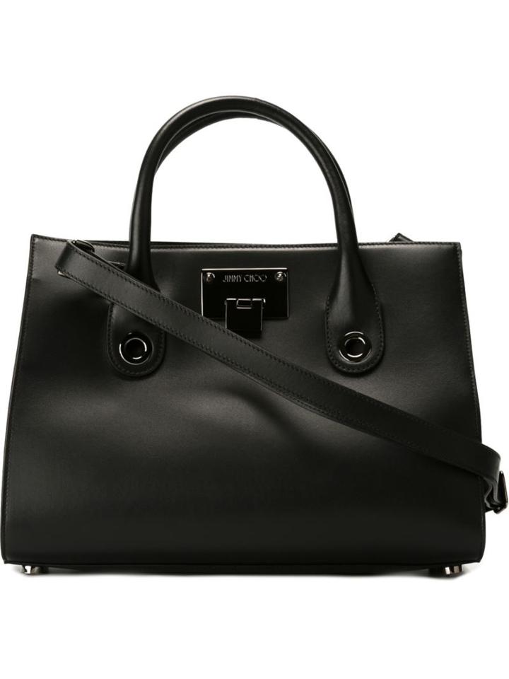 Jimmy Choo Medium Riley Tote, Women's, Black, Leather