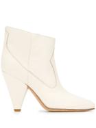 Buttero Panelled Booties - White