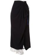 Mame Kurogouchi High Waisted Draped Skirt - Blue