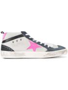 Golden Goose Deluxe Brand Grey Pink Mid Star Sneakers - White