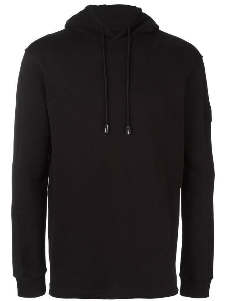 Blood Brother Ribbed Detail Hoodie - Black