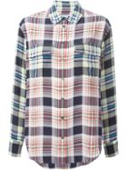 Equipment Check Print Shirt, Women's, Size: Xs, Silk