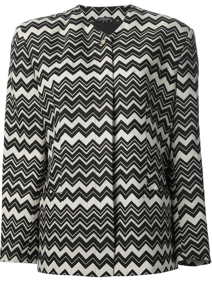 Versace Vintage Zig Zag Patterned Jacket