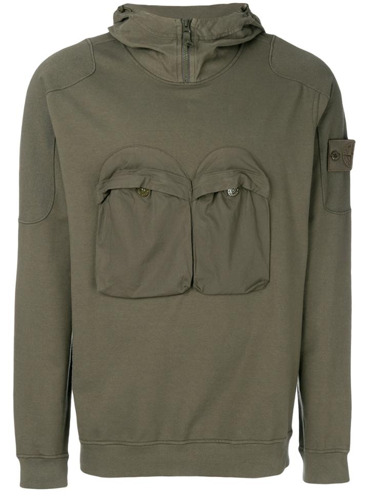 Stone Island Classic Hooded Sweatshirt - Green