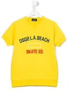 Dsquared2 Kids Logo Print T-shirt, Boy's, Size: 16 Yrs, Yellow/orange