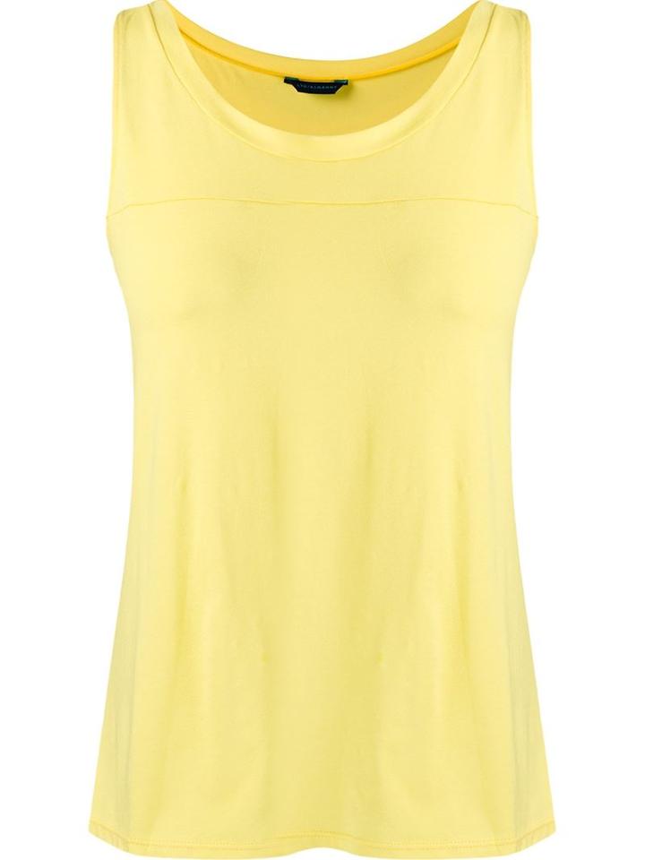 Lygia & Nanny Round Neck Tank Top, Women's, Size: 44, Yellow/orange, Spandex/elastane/viscose