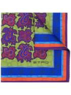 Etro Patterned Square Scarf - Blue