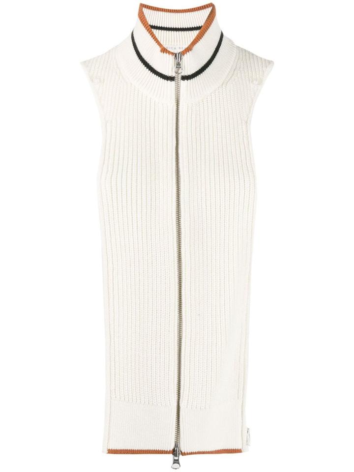 Veronica Beard Knitted Scarf Top - Neutrals