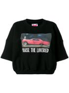 Adaptation Print Cropped Sweatshirt - Black
