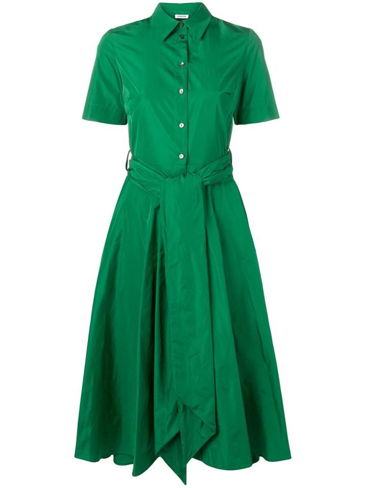 P.a.r.o.s.h. Patricy Flared Shirt Dress - Green