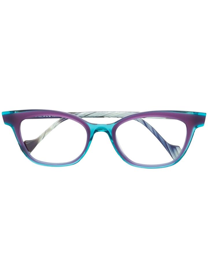Face À Face Two-tone Cat-eye Glasses - Multicolour