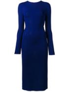 Esteban Cortazar Fitted Cut-out Dress, Women's, Size: 34, Blue, Viscose/polyamide/spandex/elastane