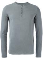 Majestic Filatures Henley T-shirt, Men's, Size: Xl, Grey, Cotton/spandex/elastane
