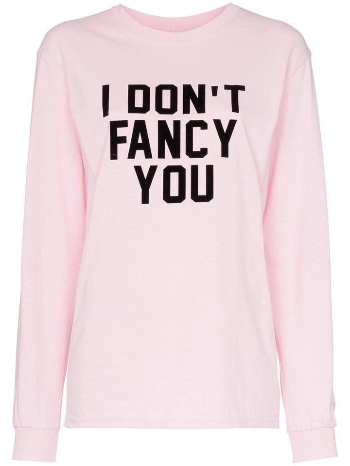 Ashish X Browns I Don't Fancy You Slogan Jersey Top - Pink