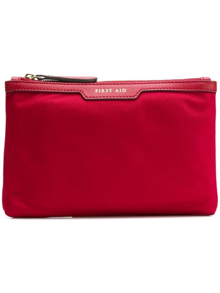 Anya Hindmarch Loose Pocket First Aid In Red Nylon With Circus