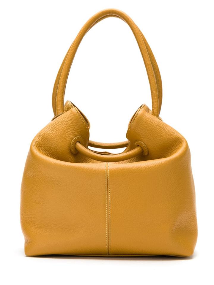 Mara Mac Leather Bucket Bag - Orange