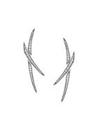 Gisele For Eshvi 18kt White Gold Earrings With Black Rhodium Plate