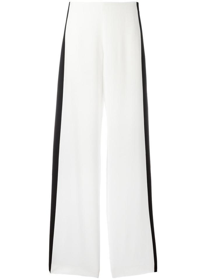 Alberta Ferretti Side Stripe Trousers, Women's, Size: 40, White, Acetate/rayon