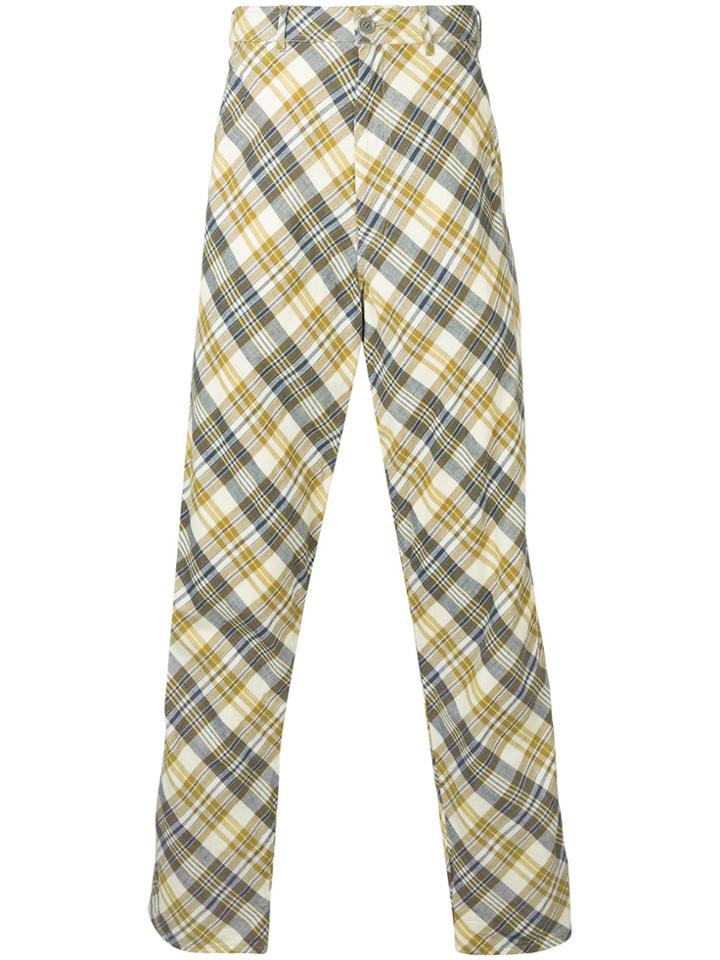 Comme Des Garçons Vintage Tartan Pants - Yellow & Orange