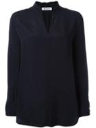 Dondup Plain Shirt, Women's, Size: 46, Blue, Viscose/silk