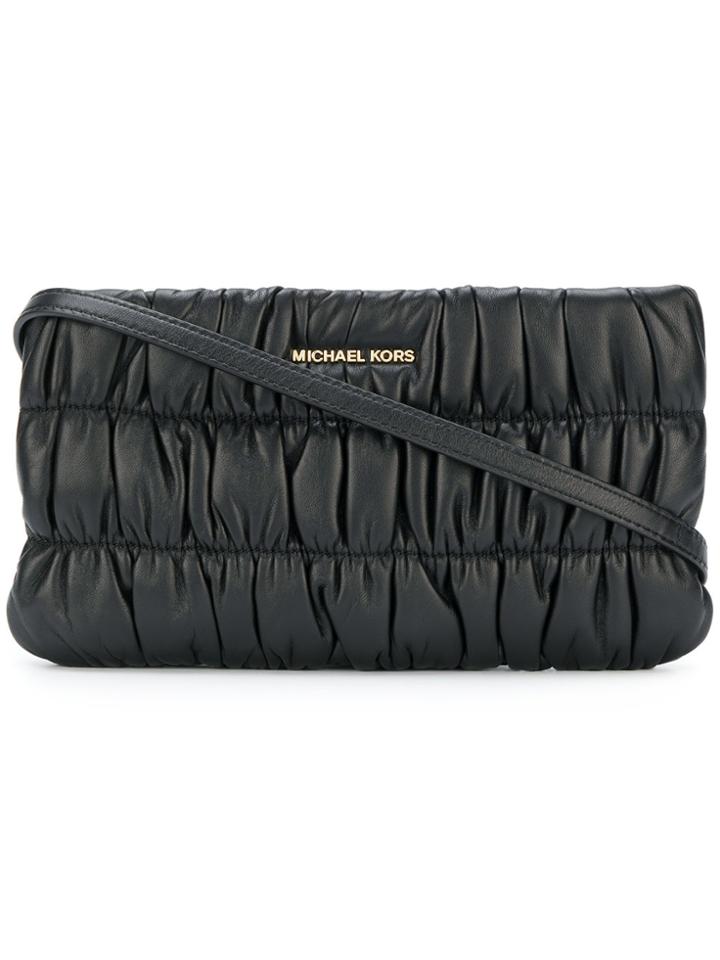 Michael Michael Kors Ruched Clutch Bag - Black