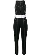 Karl Lagerfeld Contrast Stitch Jumpsuit - Black