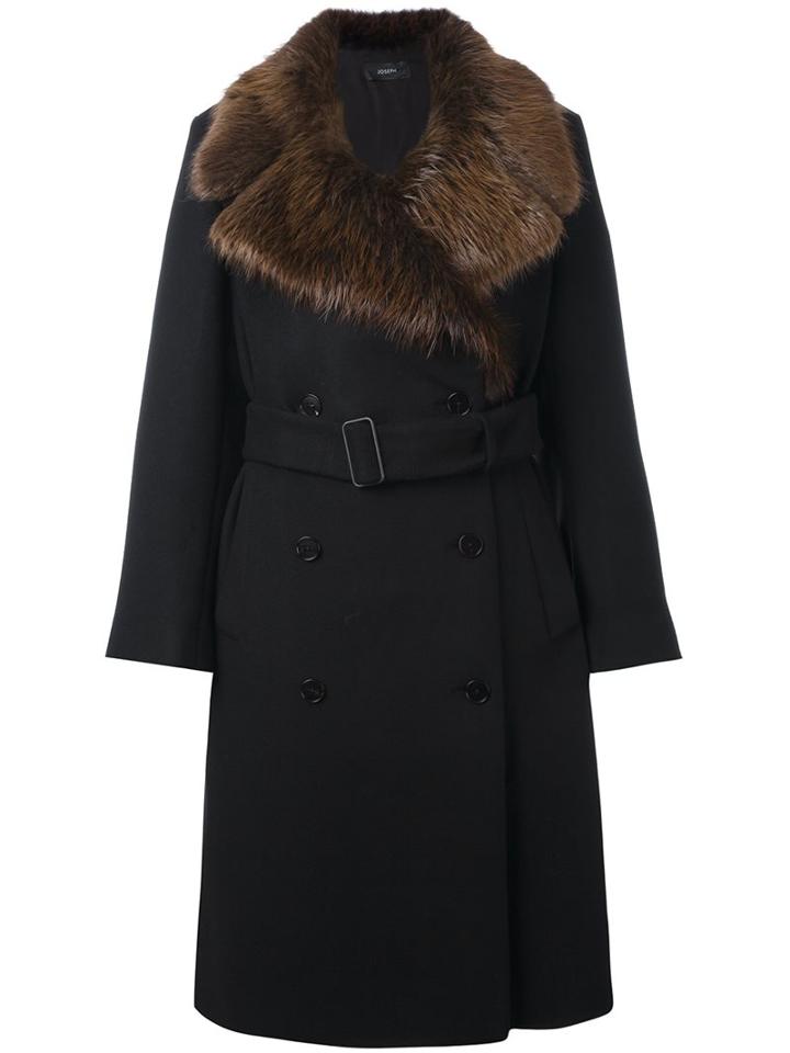 Joseph Fur Collar Coat