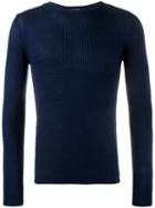 Lot78 Ribbed Sweater, Men's, Size: Small, Blue, Cashmere/viscose/silk