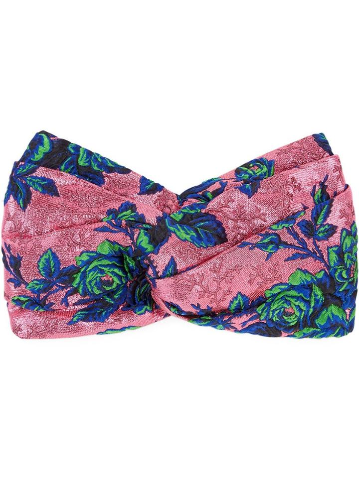 Gucci Floral Brocade Headband - Pink